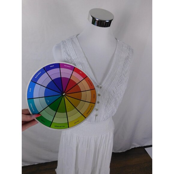 Jolie Dress Womens 1X White Sleeveless V Neck Buttoned Smocked Tiered Maxi Lined - Picture 9 of 12